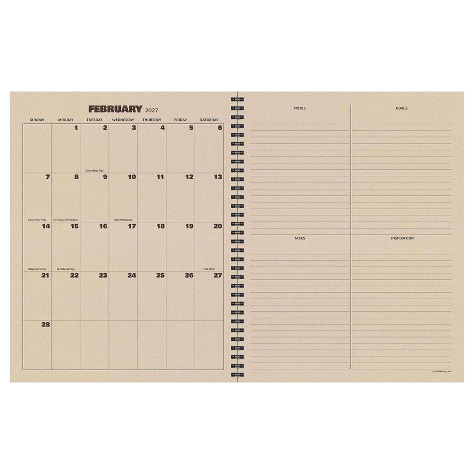 TF Publishing Large Checkered Cowboy Weekly Monthly Planner